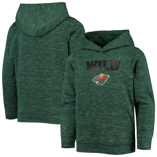 Men's Minnesota Wild Green Logo Scuba Pullover Hoodie